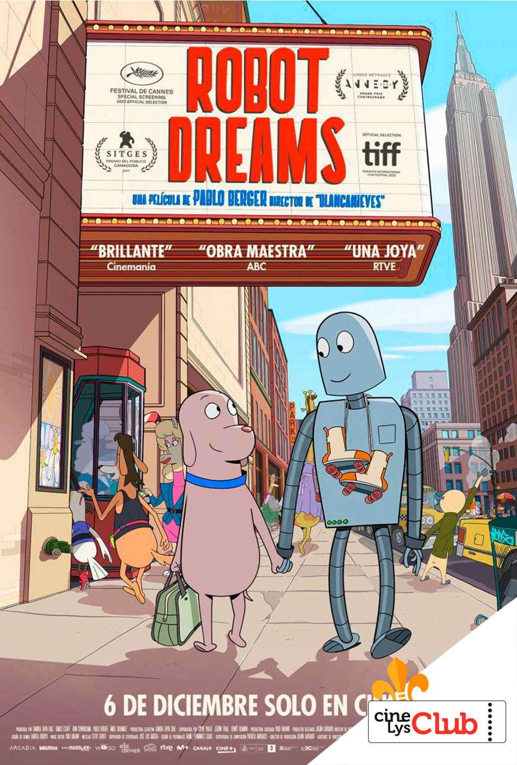 Cartel Robot Dreams en Cine Club Lys