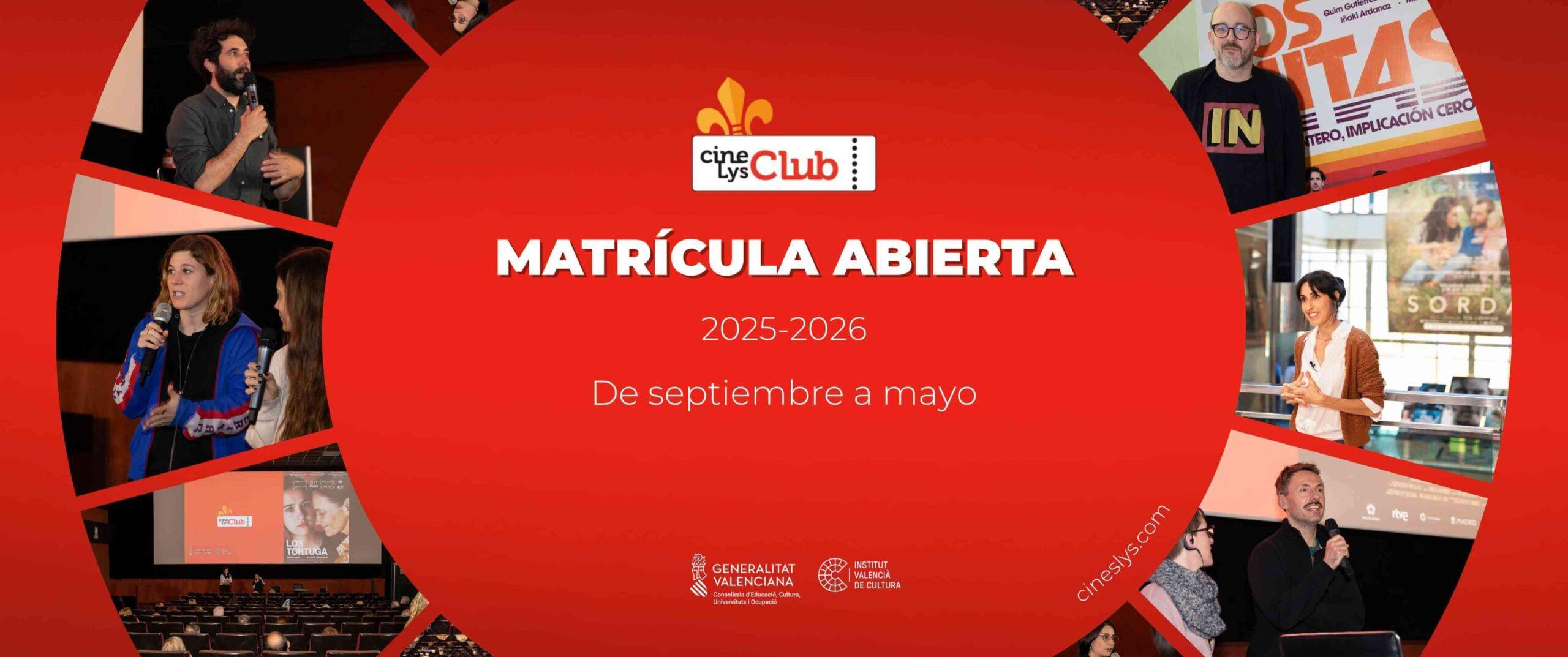 Matrícula abierta Cine Club Lys 25 - 26